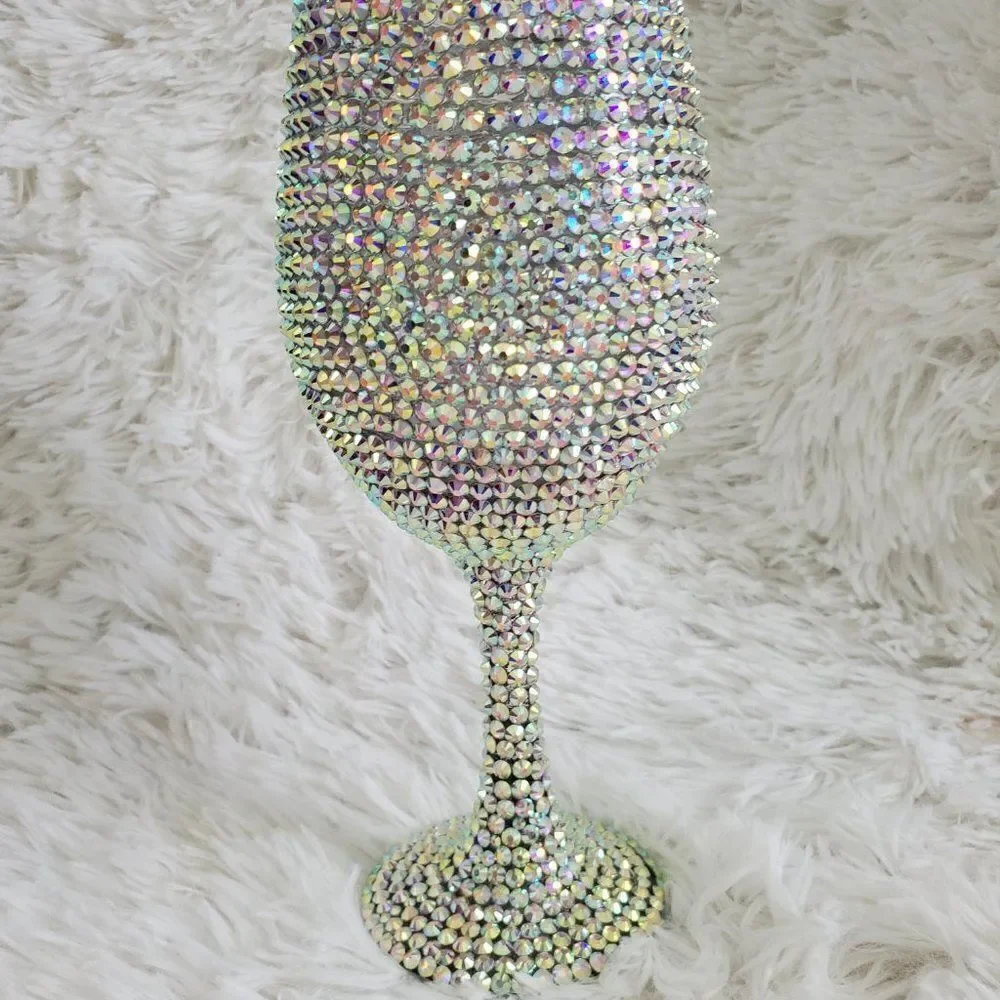 Bling Wine Glass, Rhinestone Tumbler, Bedazzled Cup